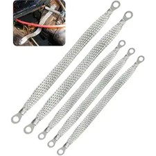 Automotive Ground Strap Kit - Universal Flat Braided Copper Strap, 3PCS 10" x 1/