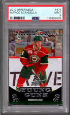 MARCO SCANDELLA 2010-11 Upper Deck Young Guns #201 PSA 9 Mint Rookie Wild RC