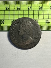 George II Halfpenny Coin &mdash;1750. 9.15g.