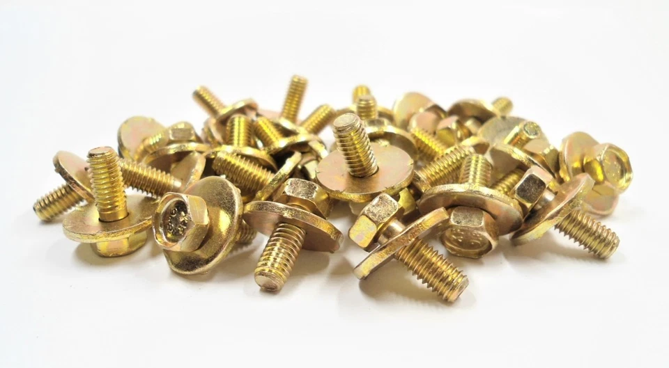 40 PARAFUSOS DE CORPO! M6-1.0 x 16MM 10MM HEX PARA VOLKSWAGEN DASHER TIPO 3 SCIROCCO ETC - Imagem 2 de 4