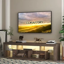 Modern LED TV Stand Entertainment Center TV Media Console for TVs up to 75in