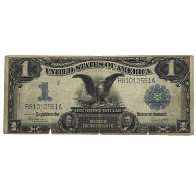 #ad #ad 1899 $1 One Dollar Black Eagle Silver Certificate Note $156.00
