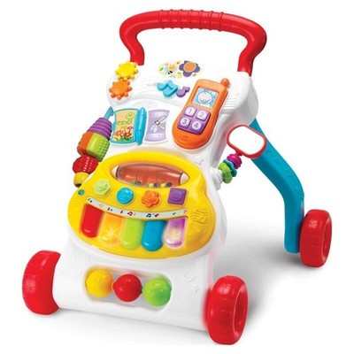 Musical Walker Toddler Toy Lights Sounds Activity Push Sit Play 6-36 Months 4 lb