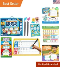 Comprehensive Grooved Handwriting Set: 5 Books, Pens & Grips for Young Learners