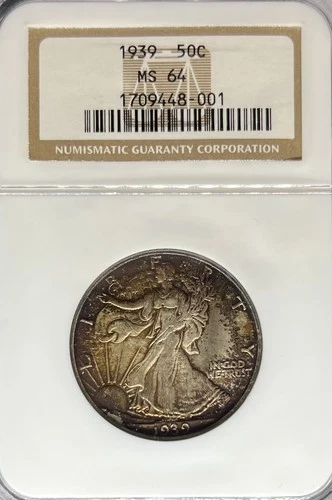 1939 Walking Liberty Half Dollar MS64 NGC (#PA1709448001)
