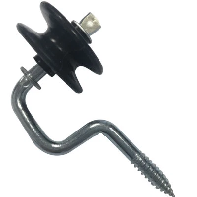 SUREGREEN Electric Fence Insulators Corner Post Plastic Rings Compatible with Rope & Wire