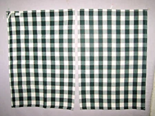 Park Imports Green Check   Kitchen Hand Tea Towels Cotton Lot Of 2
