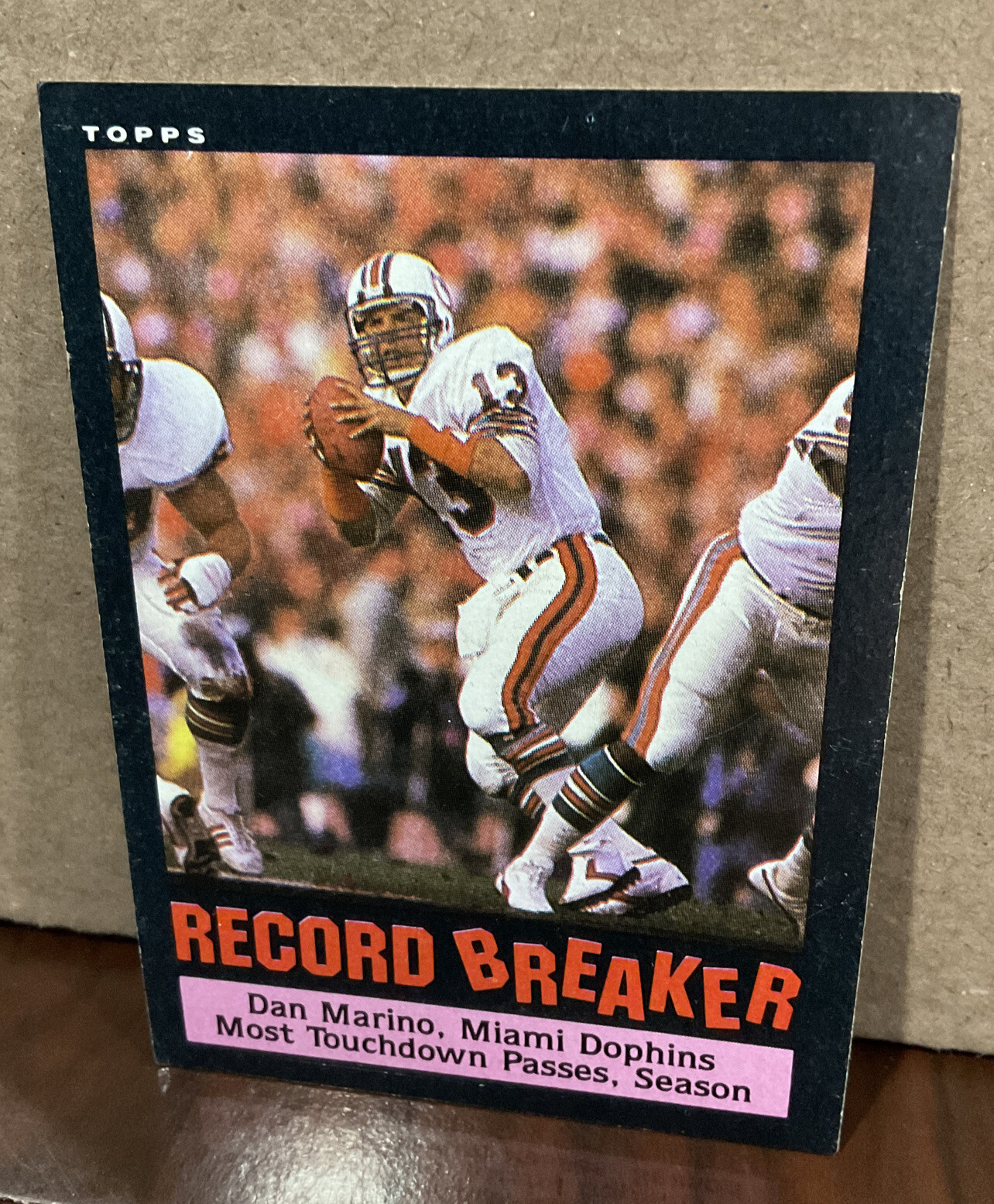 DAN MARINO 1985 TOPPS RECORD BREAKER #4 - MIAMI DOLPHINS