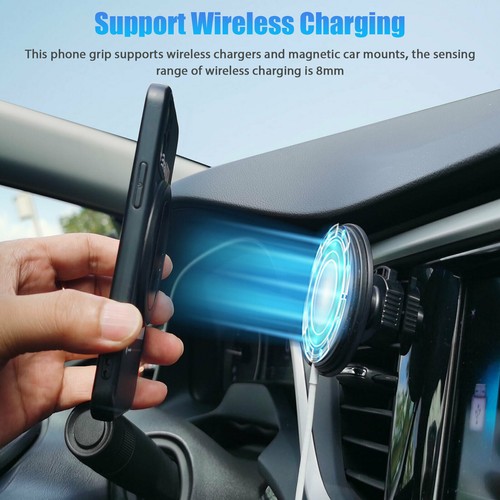 Finger Ring Holder Stand Grip 360° Rotating For Cell Phone Car Magnetic Mount - Photo 9 sur 9