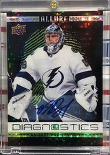 2020-21 UPPER DECK ALLURE ANDREI VASILEVSKIY, #D-8, AUTO, DIAGNOSTICS, CUP CHAMP