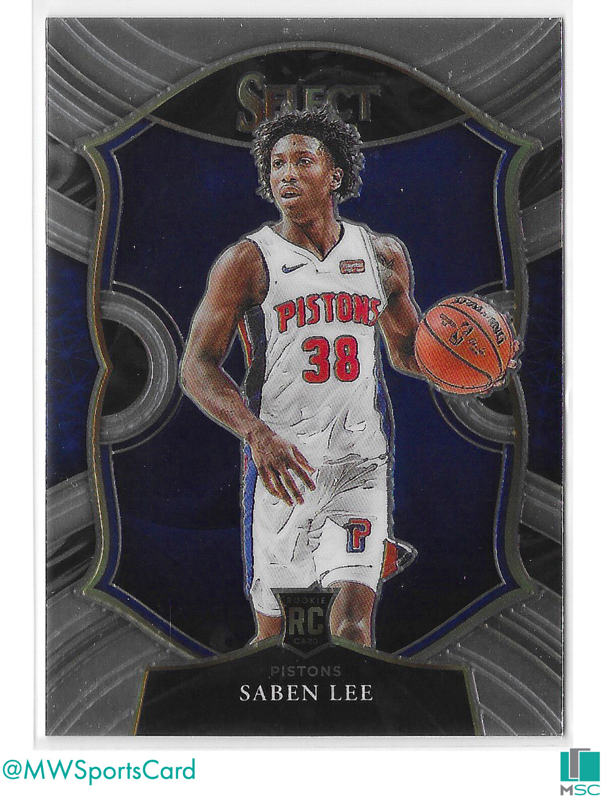 Saben Lee 2020-21 Panini Select Concourse Base Prizm RC #97 Rookie Pistons