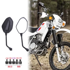 Pair Side Mirrors Rearview Black For Honda XR650L XR250L XR350R / CRF250 230 450