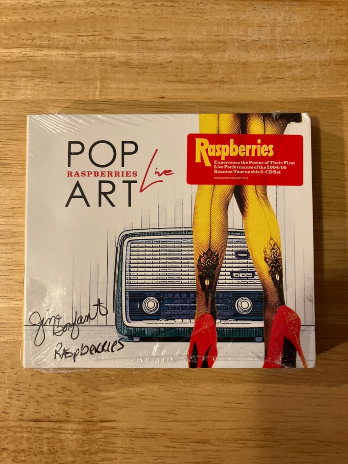 THE RASPBERRIES " POP ART LIVE" [DIGIPAK] CD NEWAUTOGRAPHED BY JIM