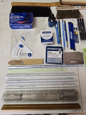 Lot of Staedtler Drafting Supplies, Mars Comfort Precision Compass Set (551 02)