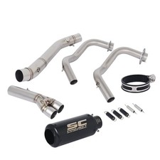 Full Exhaust Muffler Tip Front Pipe Escape For Yamaha Yzf R3 R25 2015-2025 Black