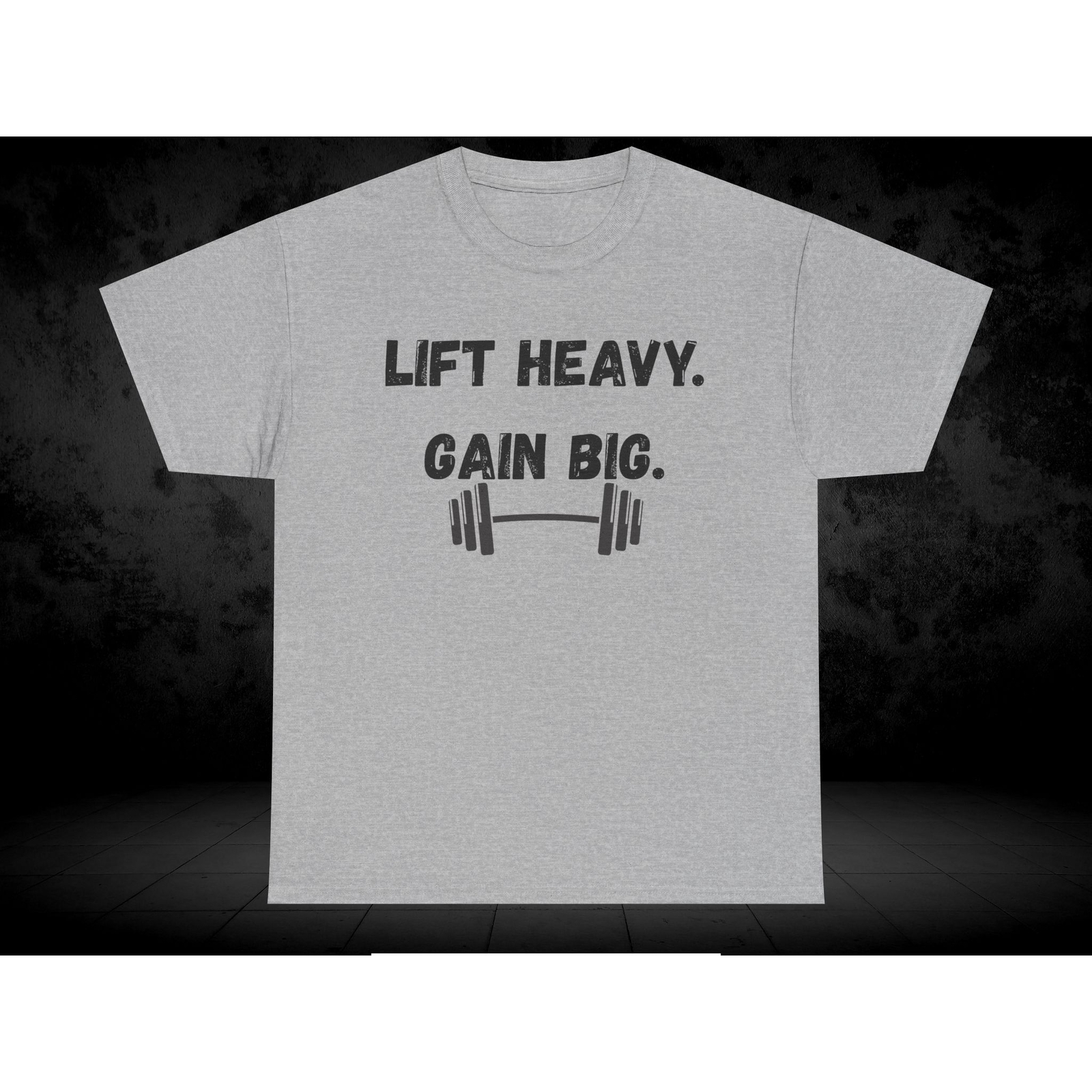 Fitness Motivational Gym Tee Lift Heavy Gain Big Workout Shirt