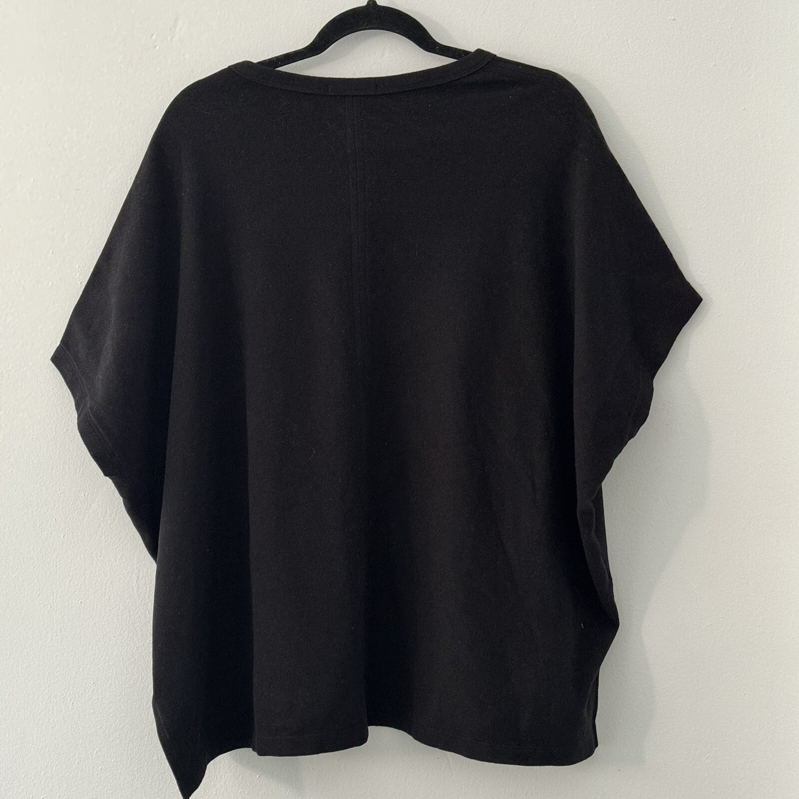 Standard James Perse Women's Black Cotton Lyocell Poncho Sweatshirt