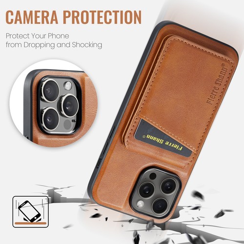 PU Leather Magnetic Detachable Wallet Case For iPhone 16 Pro Max/16 Pro/16+/16 - Picture 4 of 16