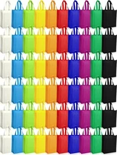 60 Pack Non-Woven Tote Bags Reusable Gift Bags Grocery Bags with Handles