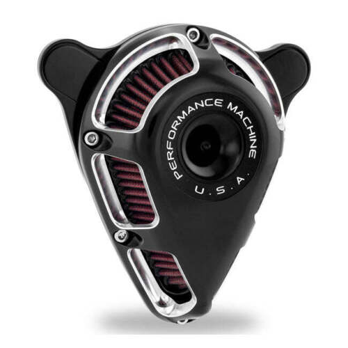 Performance Machine Jet Air Cleaner Kit Black Contrast Cut For 18-22 Softail - Picture 2 of 2