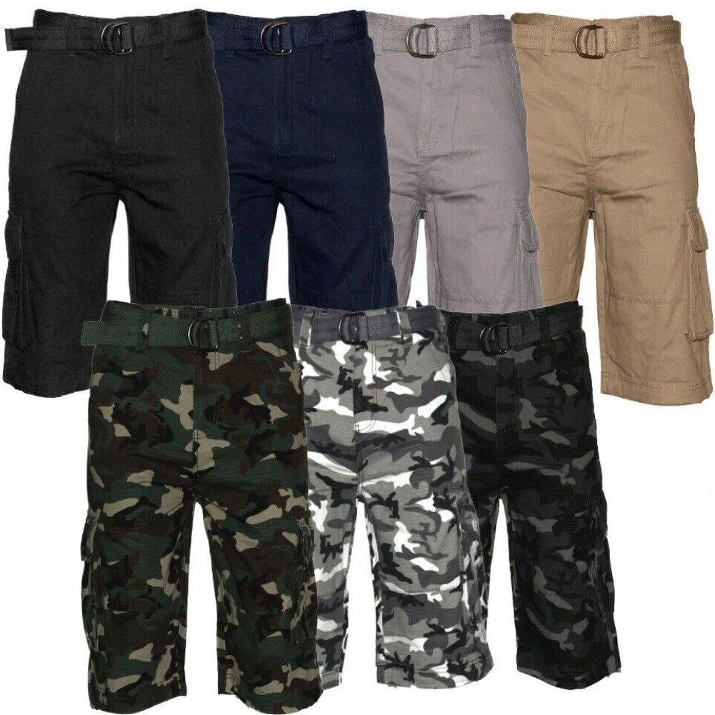Men's Cargo Shorts Pocket Belted Casual Lightweight Cotton Active Cargo Shorts
Opens in a new window