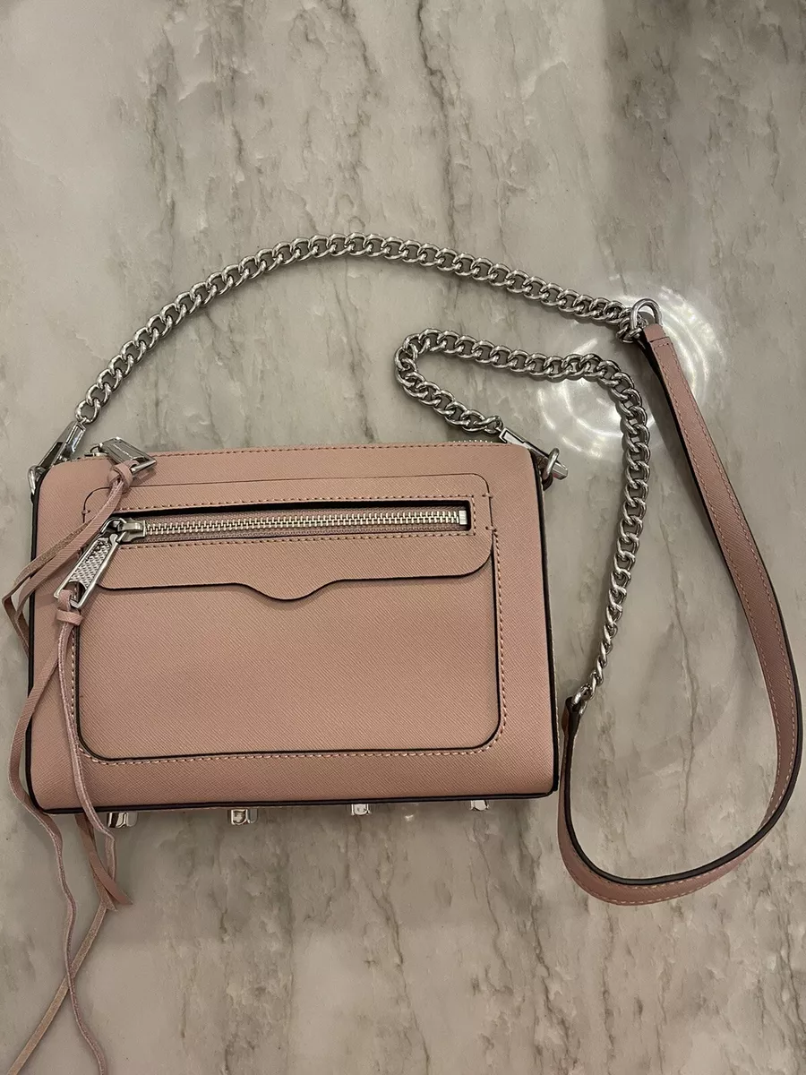 NEW Rebecca Minkoff Avery Nude Taupe Pink Crossbody Saffiano Leather  Handbag | eBay