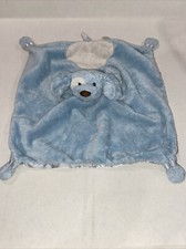 Gund Baby Puppy Dog Blue Security Blanket Lovey Spunky Satineesnug HTF