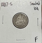 1887 S Seated Liberty Dime F ( RAW1663 )