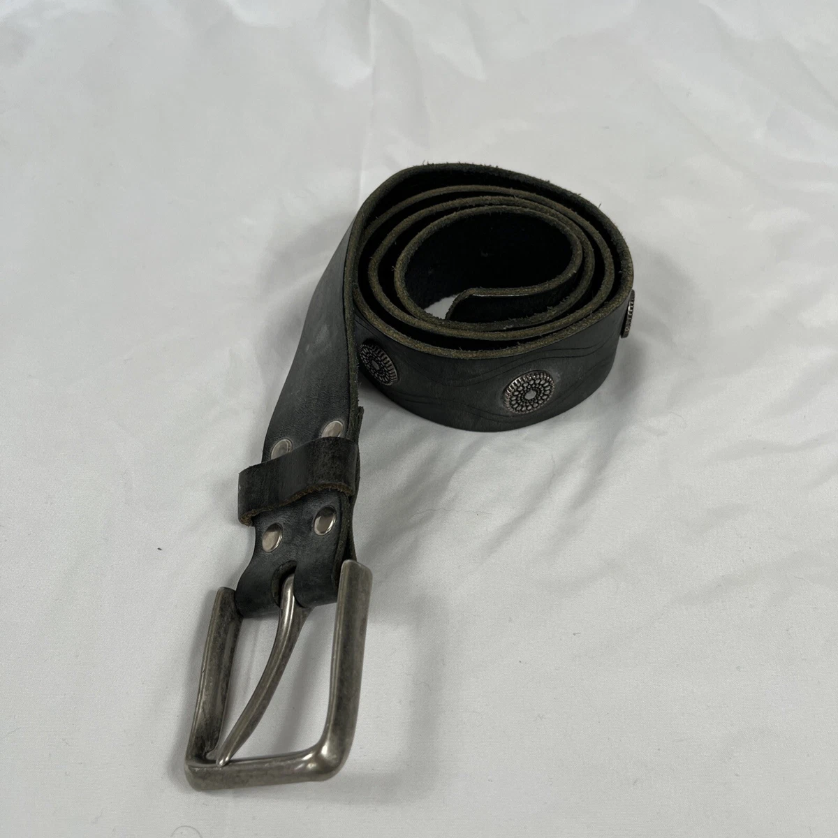 Leather Gray Skinny Belts for Women for sale | eBay display picture 1