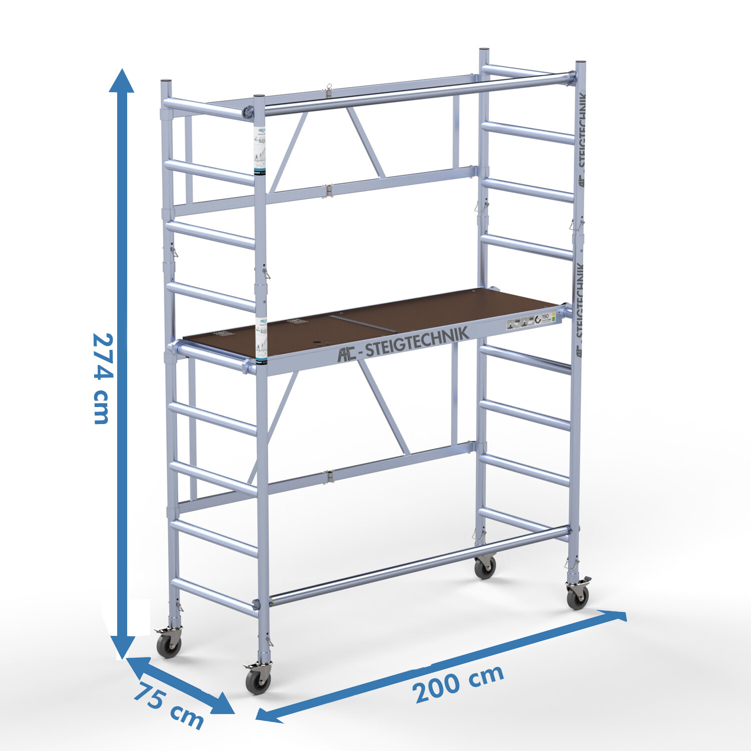 AC xPress PRO-S Rollgerüst, Rollrüstung, Fahrgerüst, 3,85 Meter