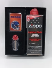 Zippo NFL Chicago Bears Football Lighter, Flints, Lighter Fluid Gift Set 