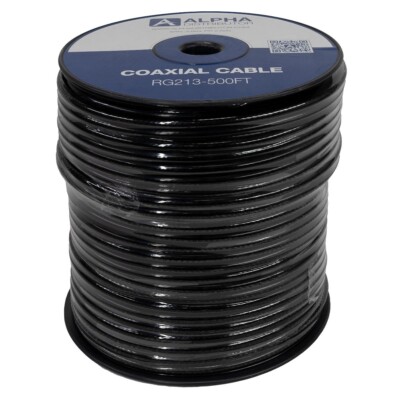 Alpha RG213 Coaxial Cable 500ft Reel