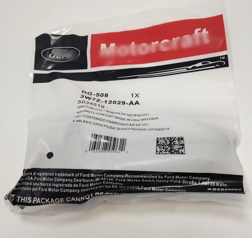 8PCS GENUINE Ignition Coils Motorcraft DG508 Ford F150 4.6L 5.4L 6.8L 3W7Z12029A - Image 4 of 4