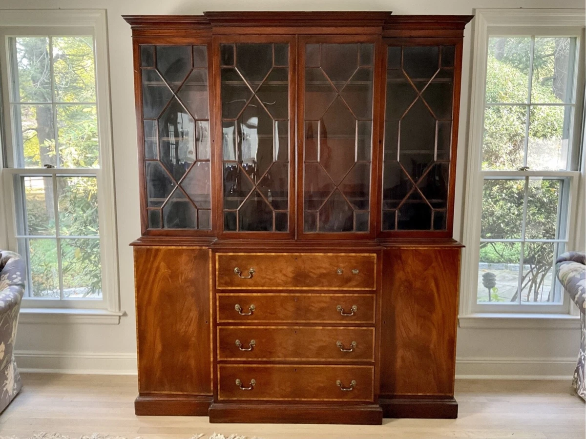 Vintage Mahogany Breakfront China