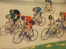 9685.Decoration Poster.Room Wall art.Home decor.1897 Bicycle racing.Victorian