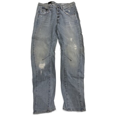 G-STAR Damen Arc 3D BTN Low Boyfriend Jeans Light Aged Restauriert UVP 80£