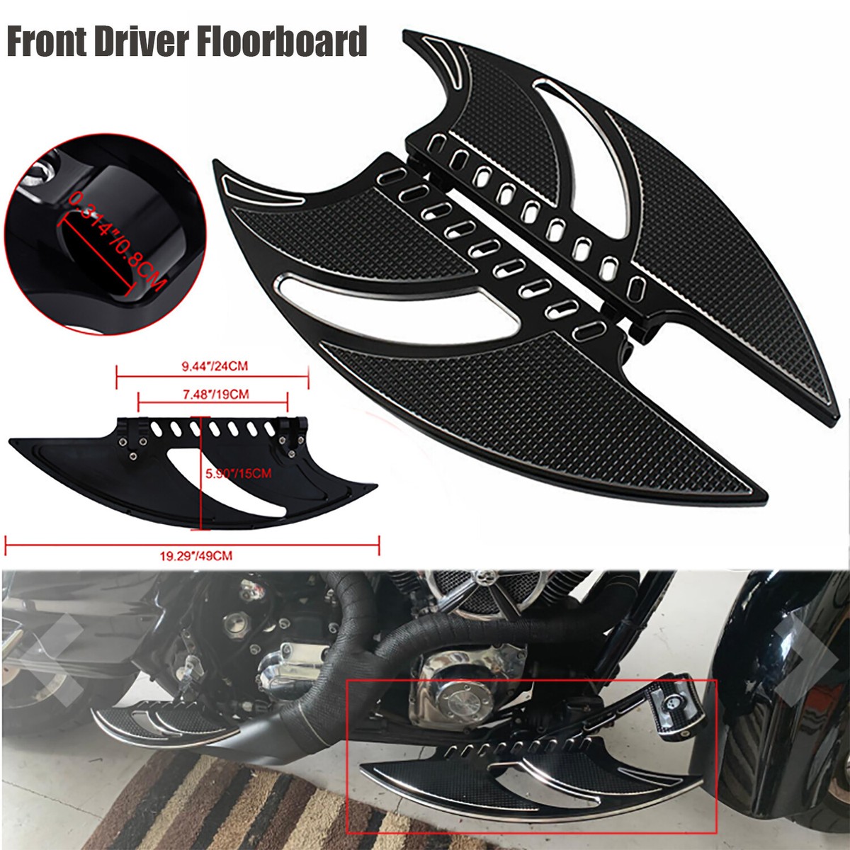 Driver Stretched Floorboard For Harley Heritage Softail