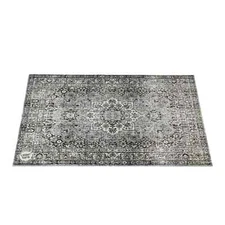 DRUMnBASE Vintage Persian Style Drum Rug 4.26' x 3' Grey