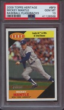 2009 Topps Heritage Baseball Flashbacks BF9 Mickey Mantle PSA 10 Gem Mint Pop 3