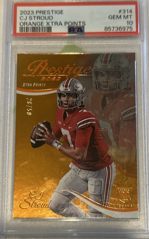 🔥Cj Stroud🔥 ROOKIE SHORT PRINT                  Orange /50 #314 PSA 10