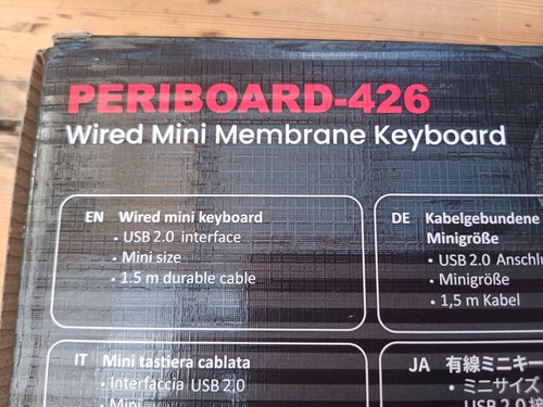Periboard-426 - Wired Mini Membrane Keyboard - Afbeelding 8 van 9