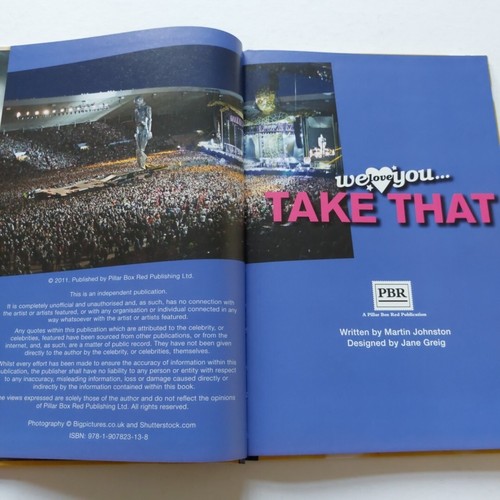TAKE THAT - We Love You 2012 Unauthorised Hardback Annual Book (PBR) - Picture 3 of 4