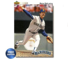 1992 Upper Deck Gold Hologram Baseball Card #637 Rich DeLucia Seattle Mariners