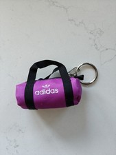 Purple Adidas Tiny Duffel Bag Keyring/Keychain  Retro Collectible Key Bag