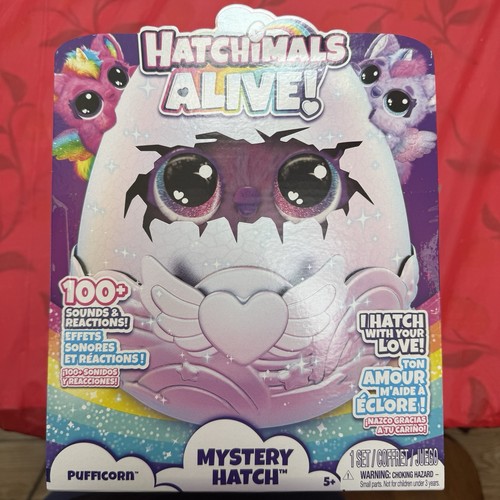 Große Hatchimals Alive! PUFFICORN Spin Master Mystery Schlüpfende Einhorn Plüsch