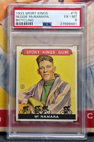 1933 Goudey Gum Sport Kings #15 REGGIE McNAMARA PSA 6 EX-MT Cycling Prewar