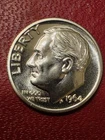1964 P ROOSEVELT DIME Unusual Satin Finish w/ FULL TORCH BANDS BEAUTIFUL  SILVER