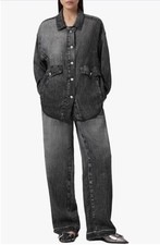 NWT All Saints Hettie Illusion Denim Shacket 250