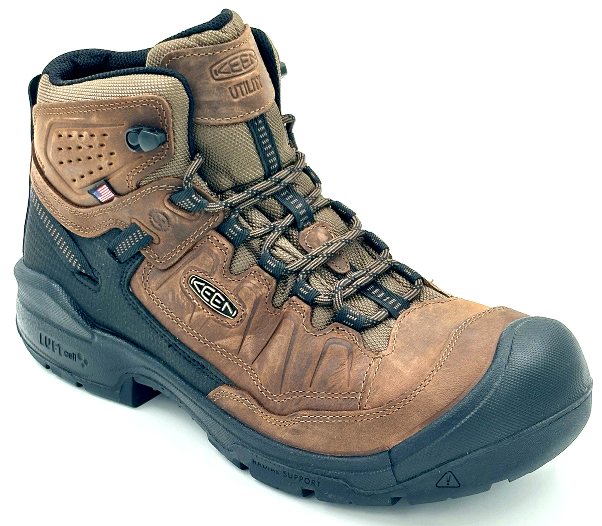 KEEN Utility Mens 12D Targhee II Low Steel-Toe Work Shoes Boots Brown Waterproof Keen Men main image 2
