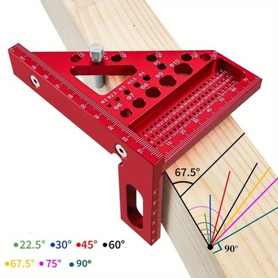 Winkel Lineal Messwerkzeug Quadrat Winkelmesser Holzbearbeitung Gehrung Dreieck Lineal UK